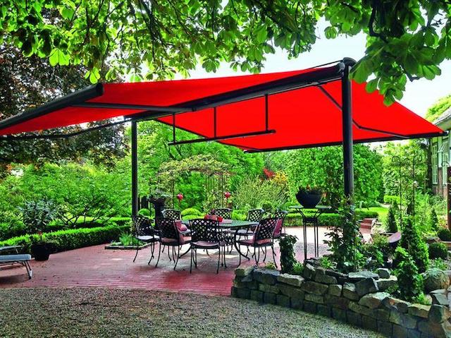 Mái che di động đôi cho sân vườn Mái che di động đôi cho sân vườn