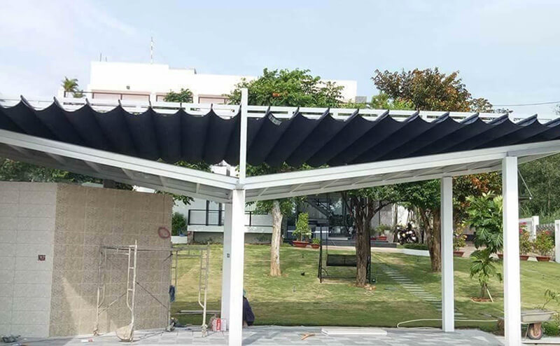 Quy trình lắp đặt mái hiên di động